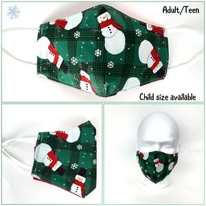Christmas Snowman Face Mask